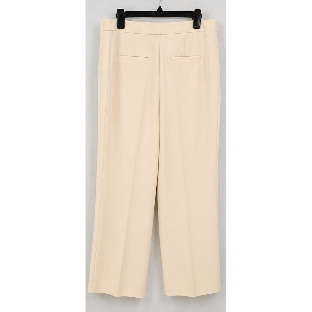 New Calvin Klein Wide Leg Dress Pants Size 8 Beige Pleated Trouser - Picture 3 of 4